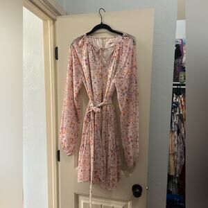 Ivy City Co Pink and Purple Floral Dress